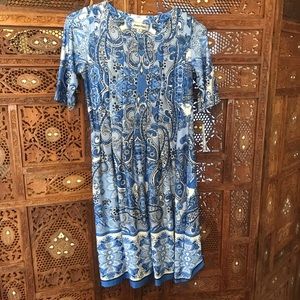 Blue Paisley Dress